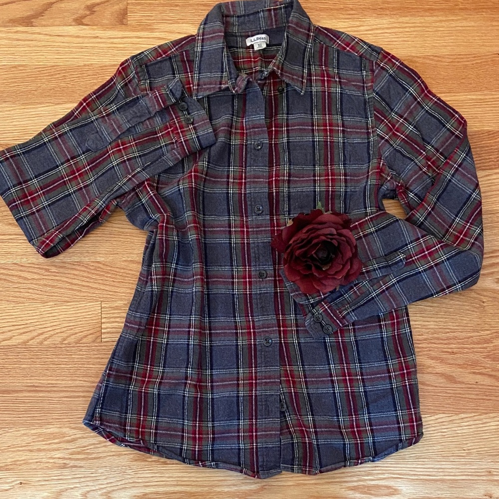 LL Bean Plaid Flannel Shirt